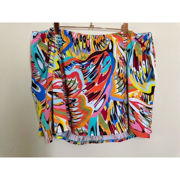 Bleu Rod Beattie Break The Mold Colorful Swim Skirt With Sewn in Brief Size 22 - Picture 2 of 5